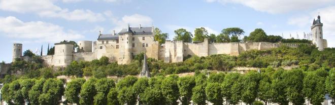 Die Festung Chinon in Frankreich